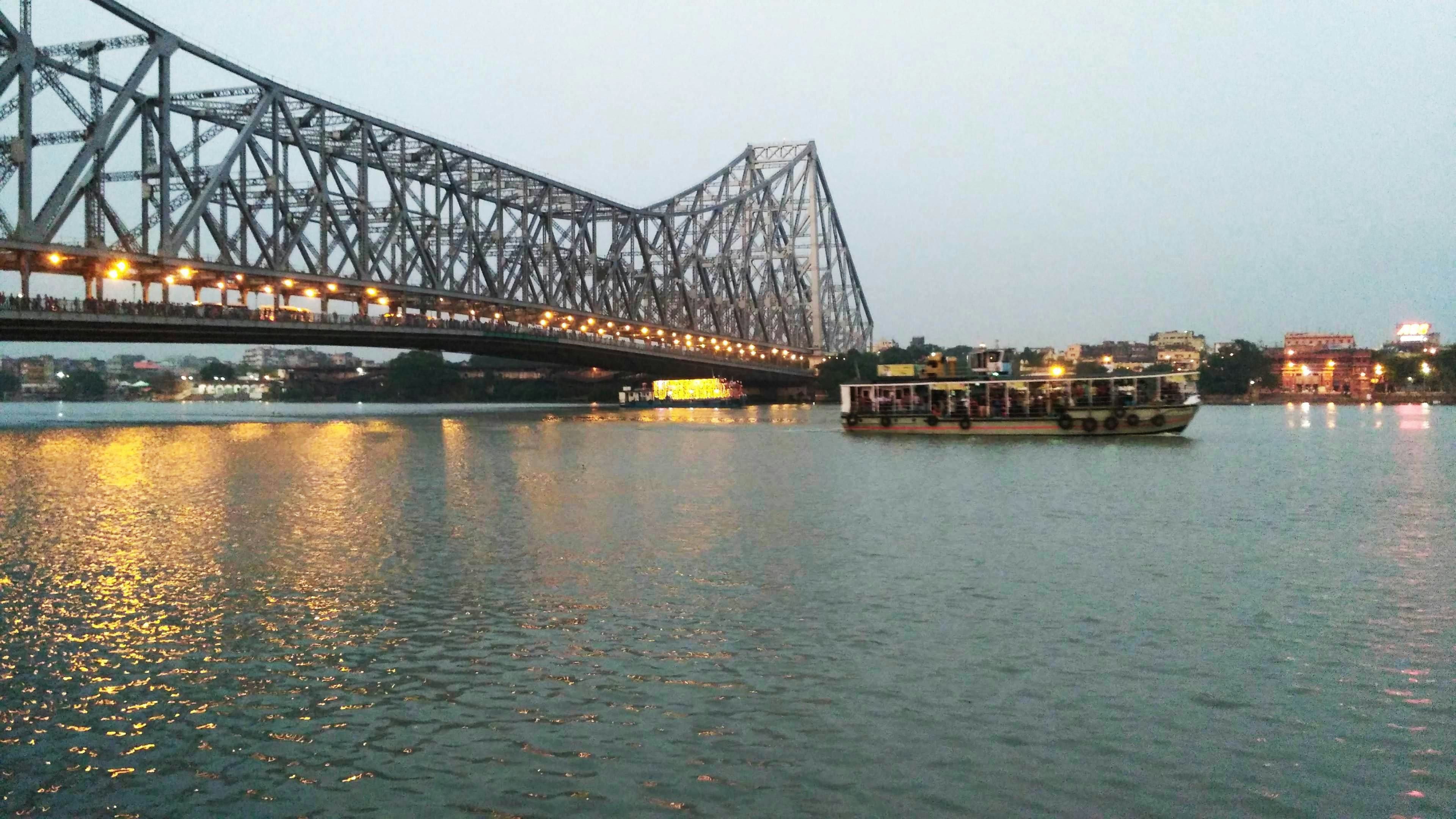Howrah Bridge over a river