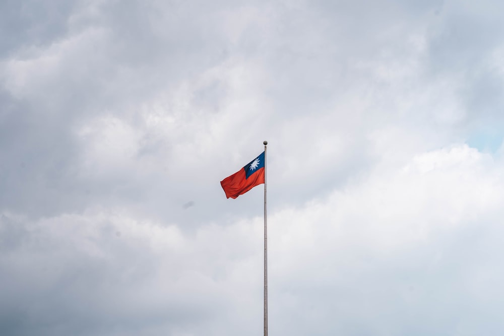 a flag on a pole