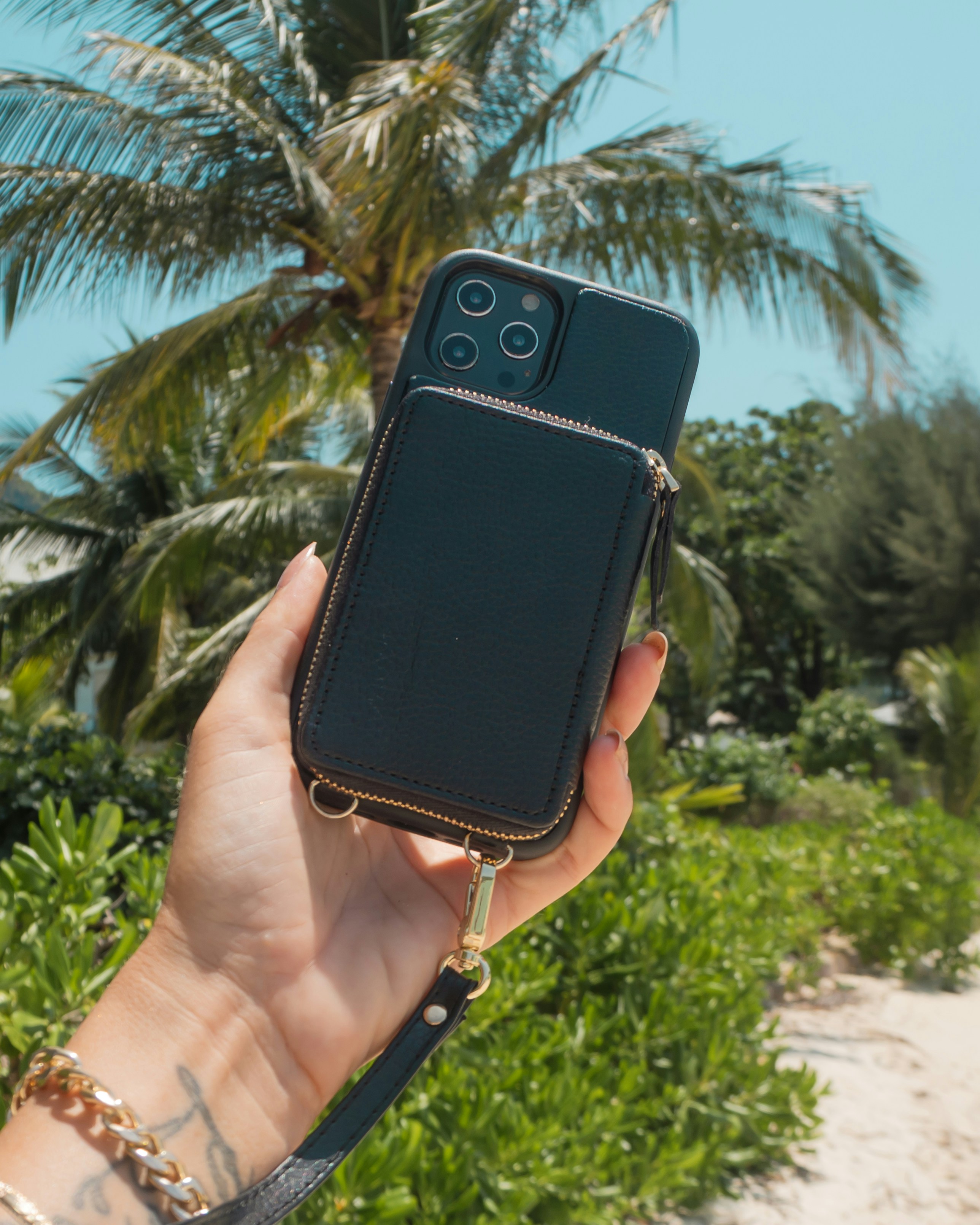 a person holding a cell phone