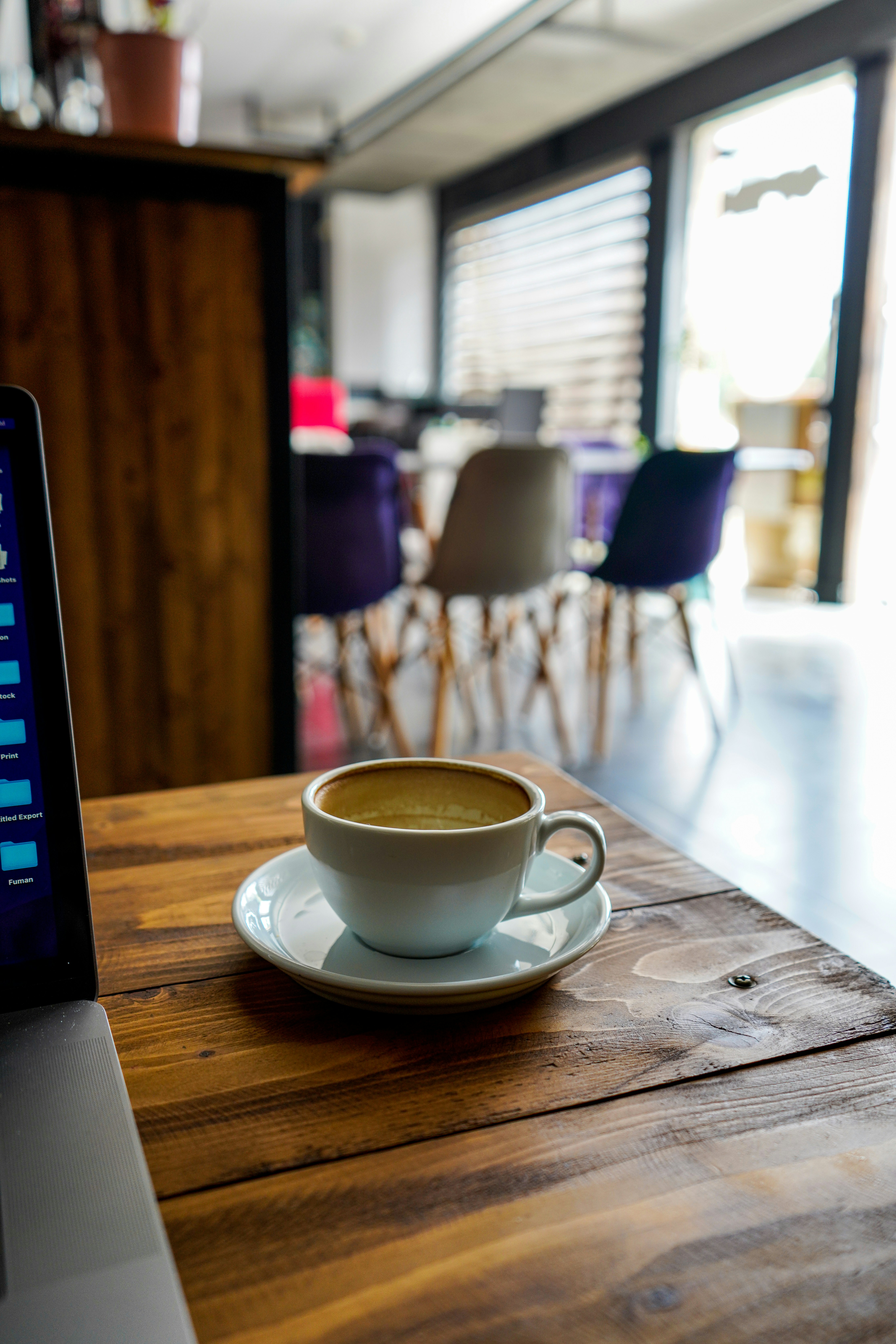 a cup of coffee on a table