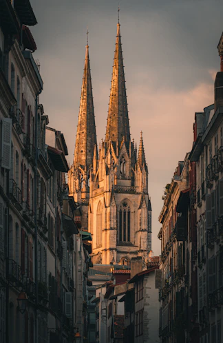 a tall building in a city