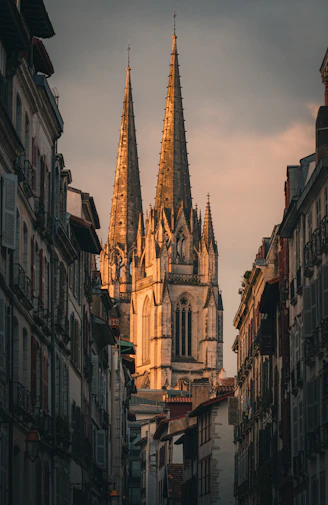 a tall building in a city