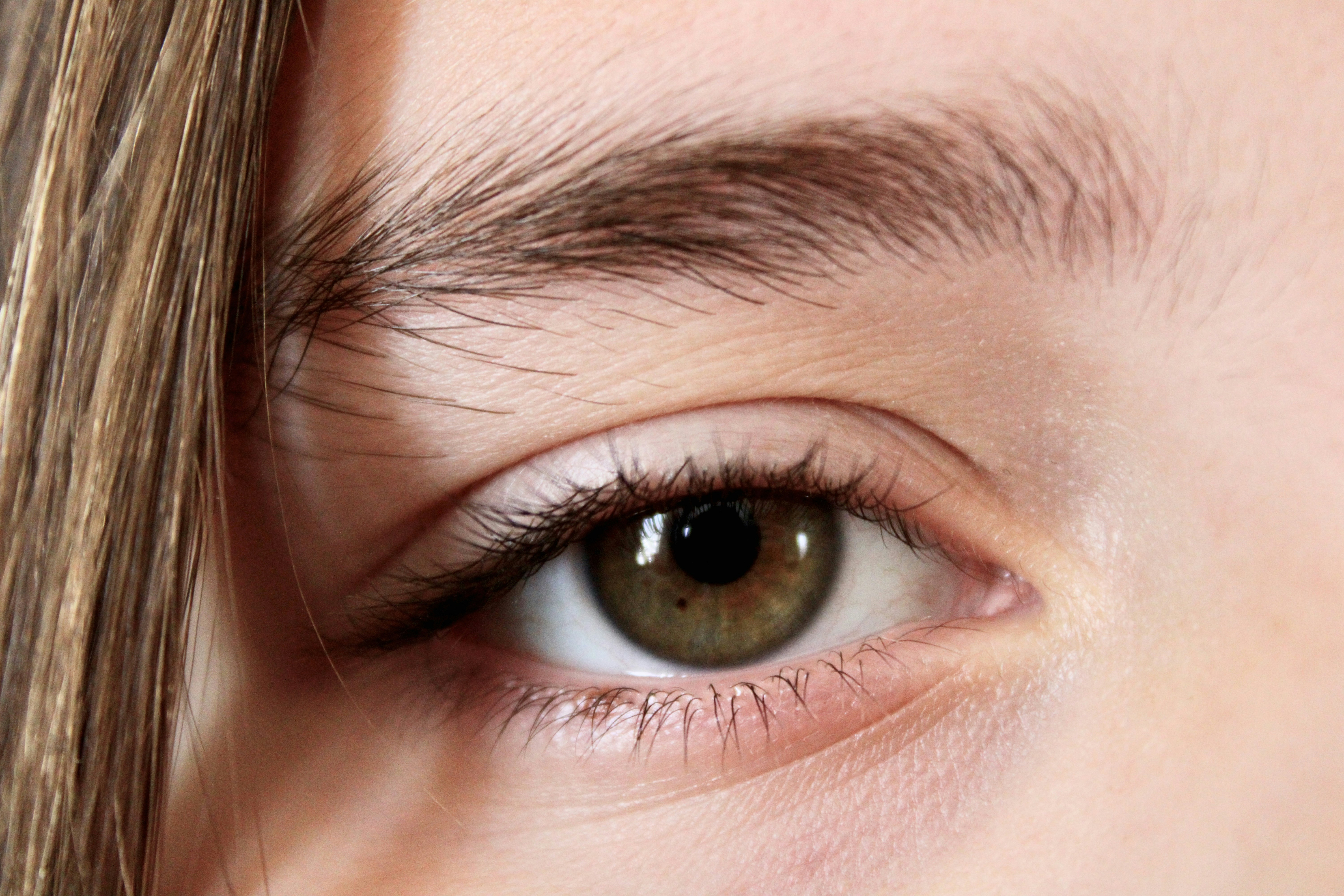 close-up of a person's eye