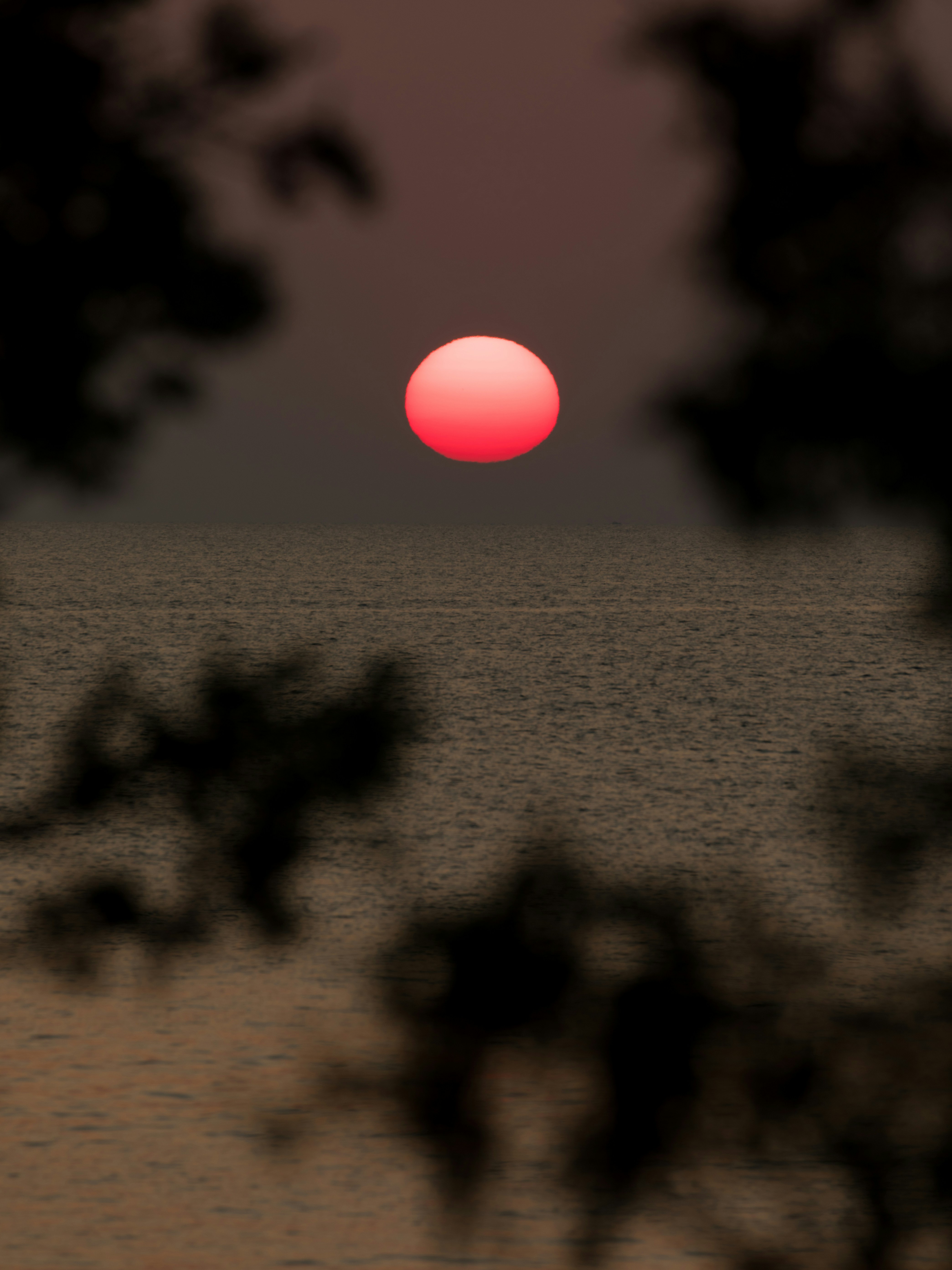 a red moon in the sky