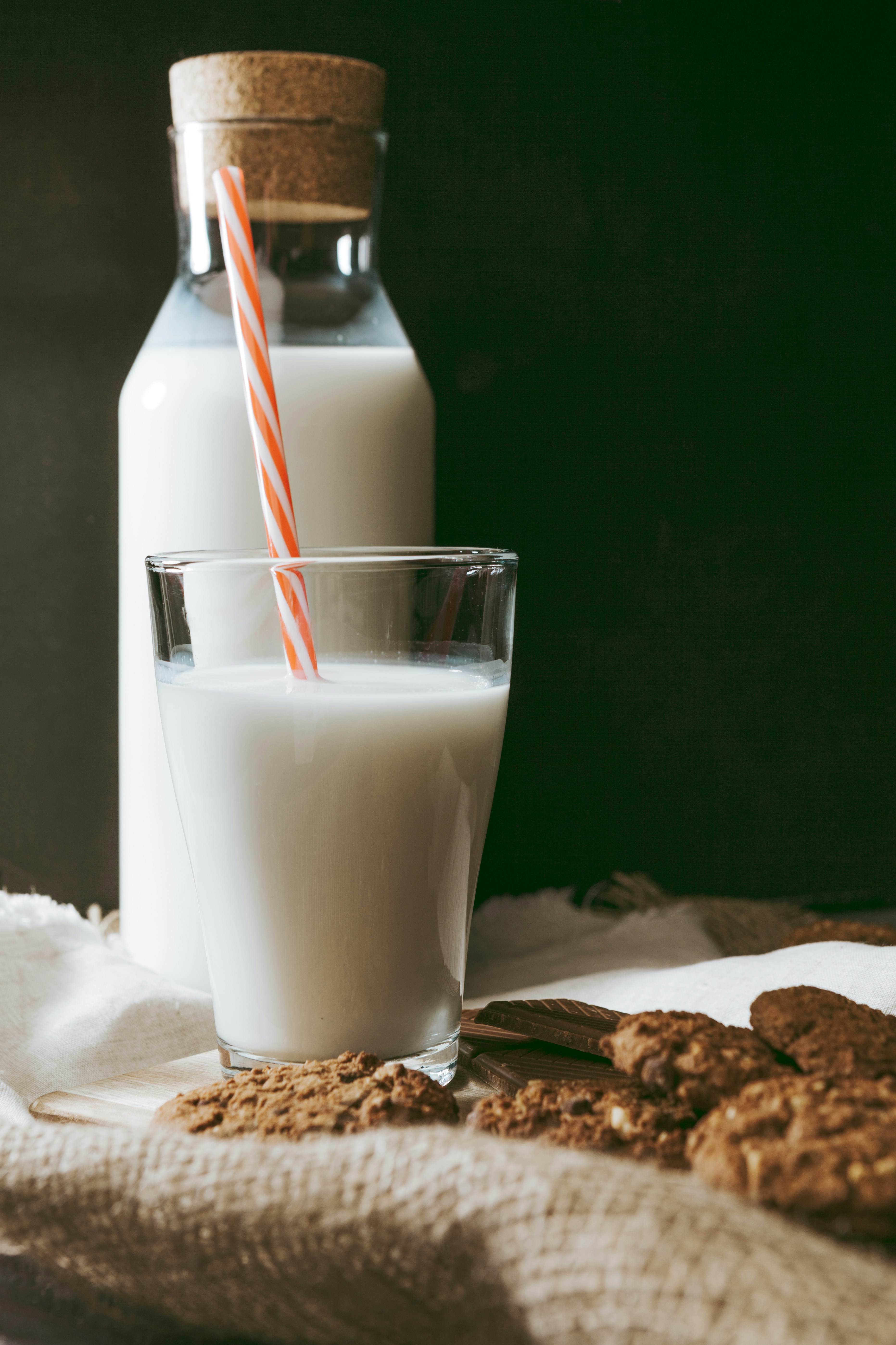 Citrus fruits with milk