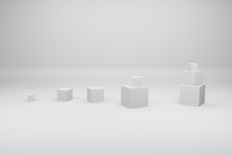 a group of cubes in a line