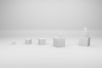 a group of cubes in a line