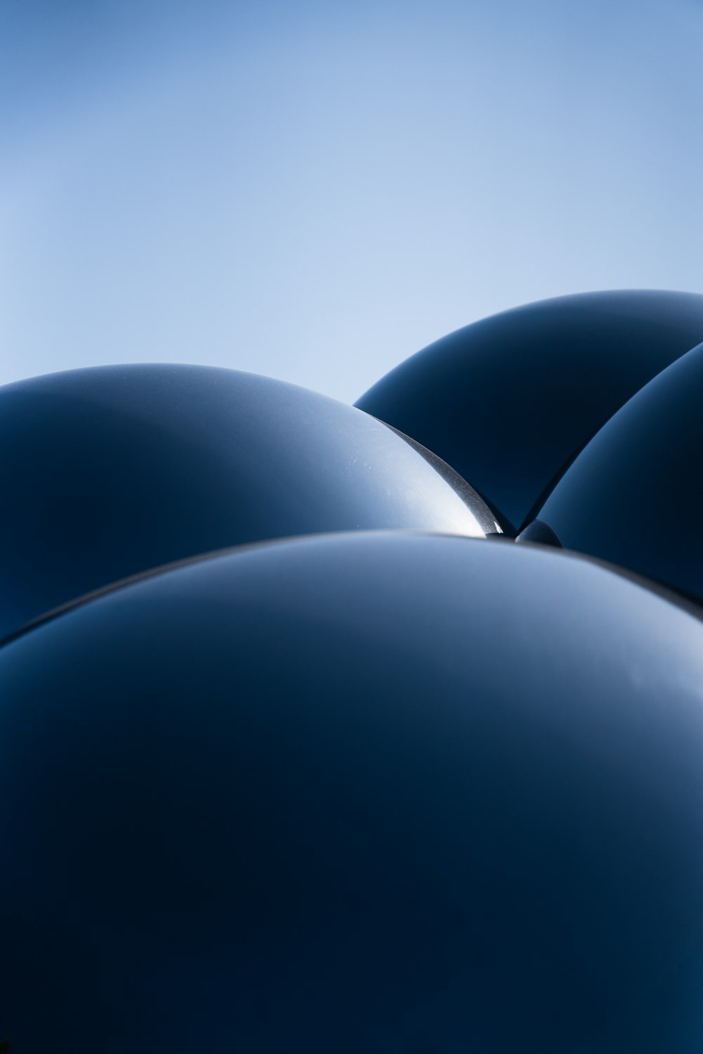 a close-up of some blue chairs