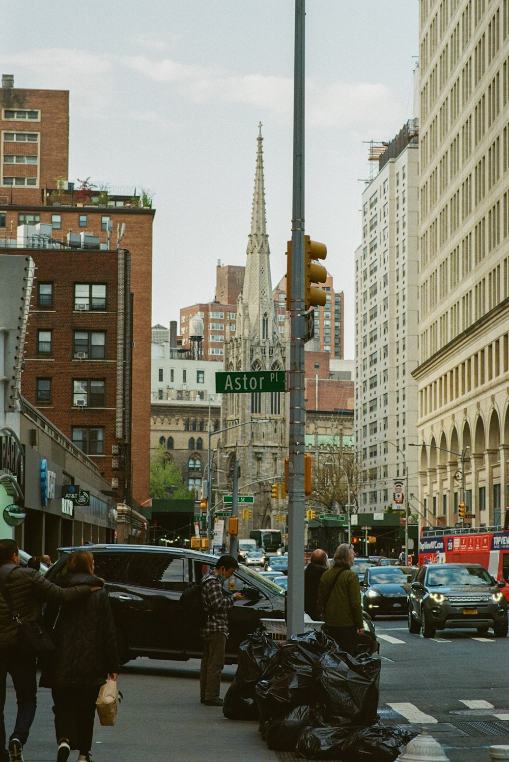 a busy city street