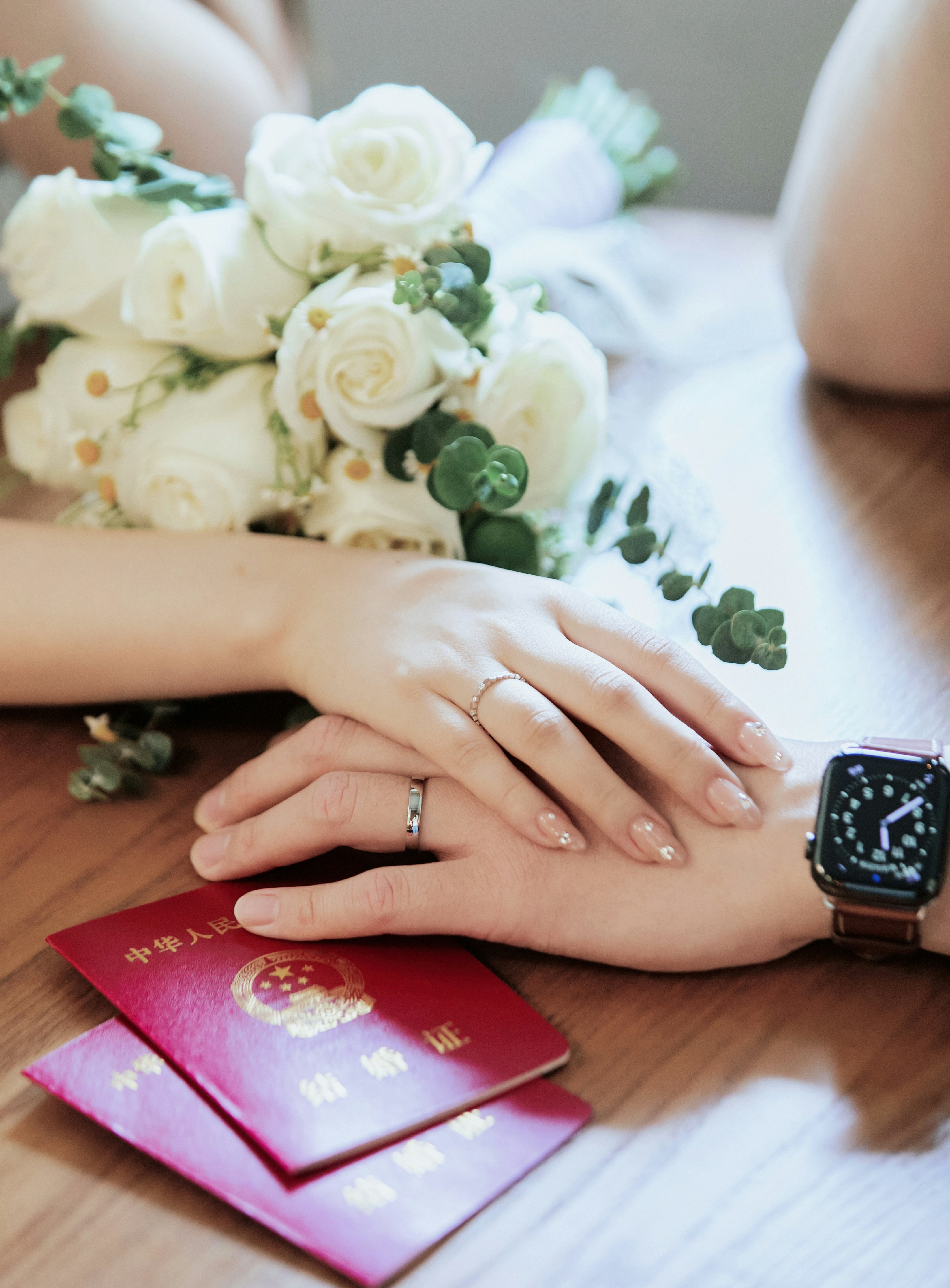 Couple reviewing nikah registrar refuses documents paperwork at registration office