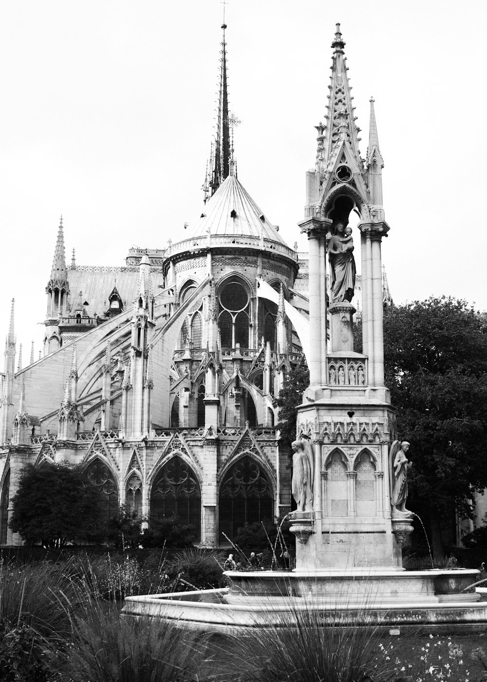 a large building with towers