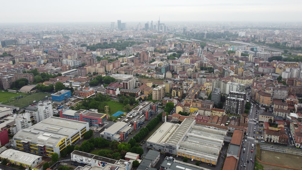 a city with many buildings