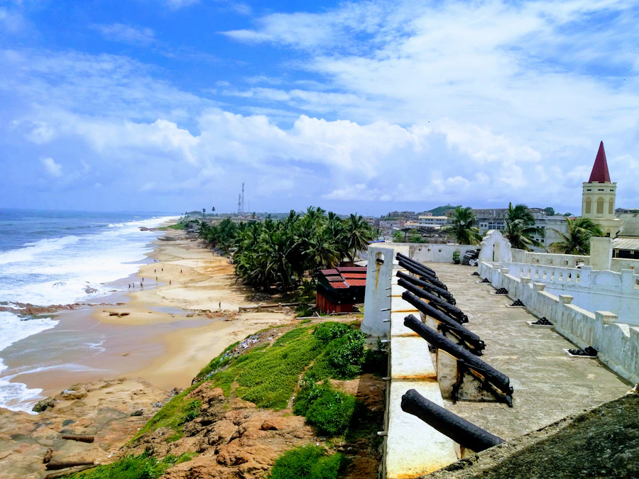 Coastal resilience walk with fishers near Cape Coast