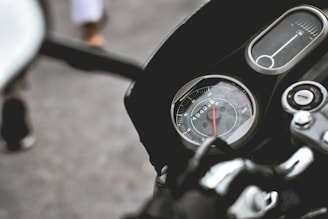 a close up of a car steering wheel