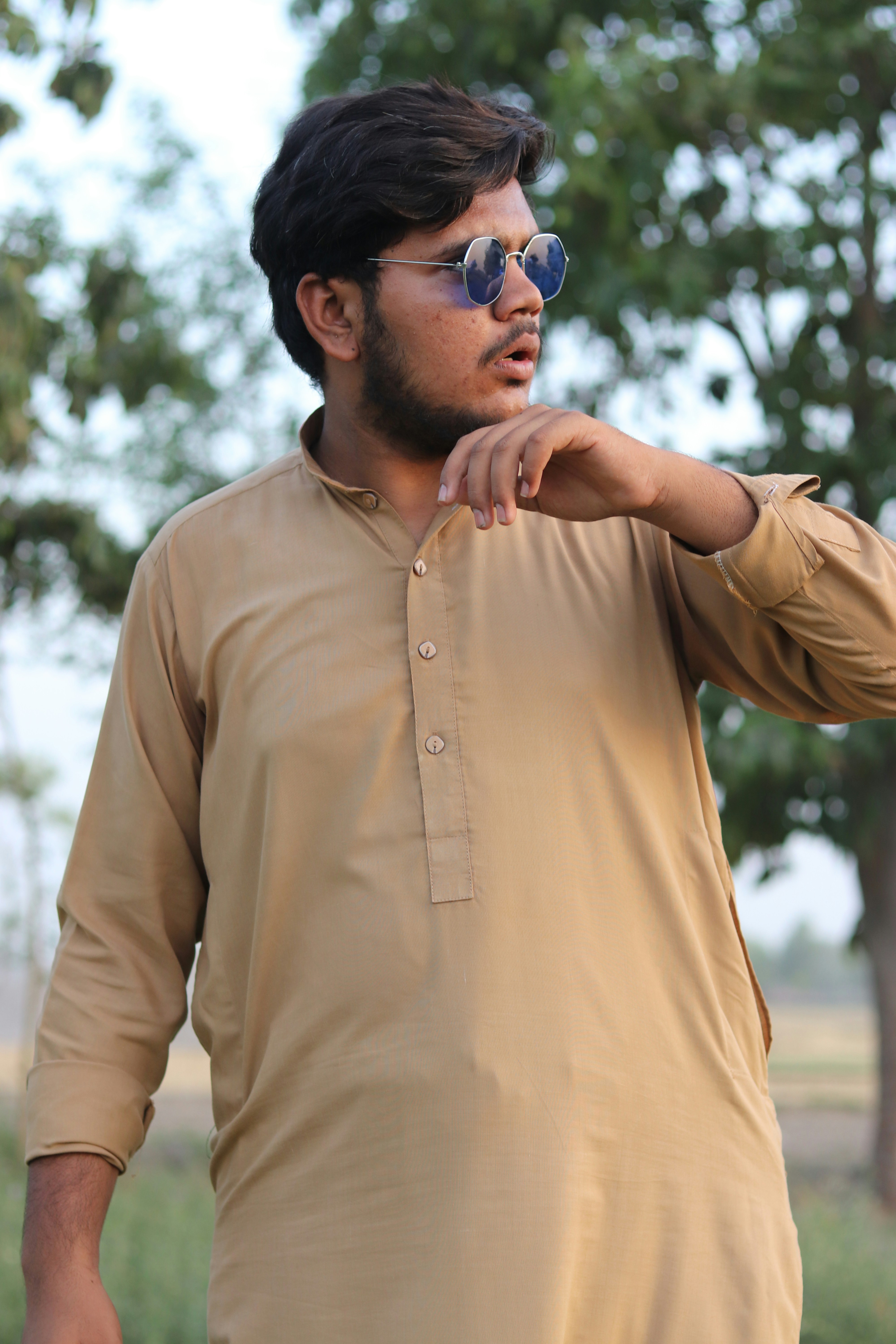 a man wearing sunglasses