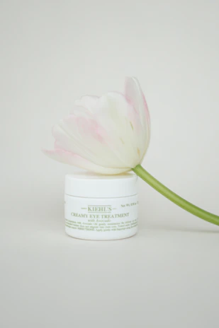 a white flower in a jar