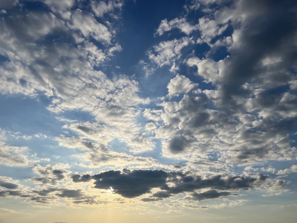 a blue sky with clouds