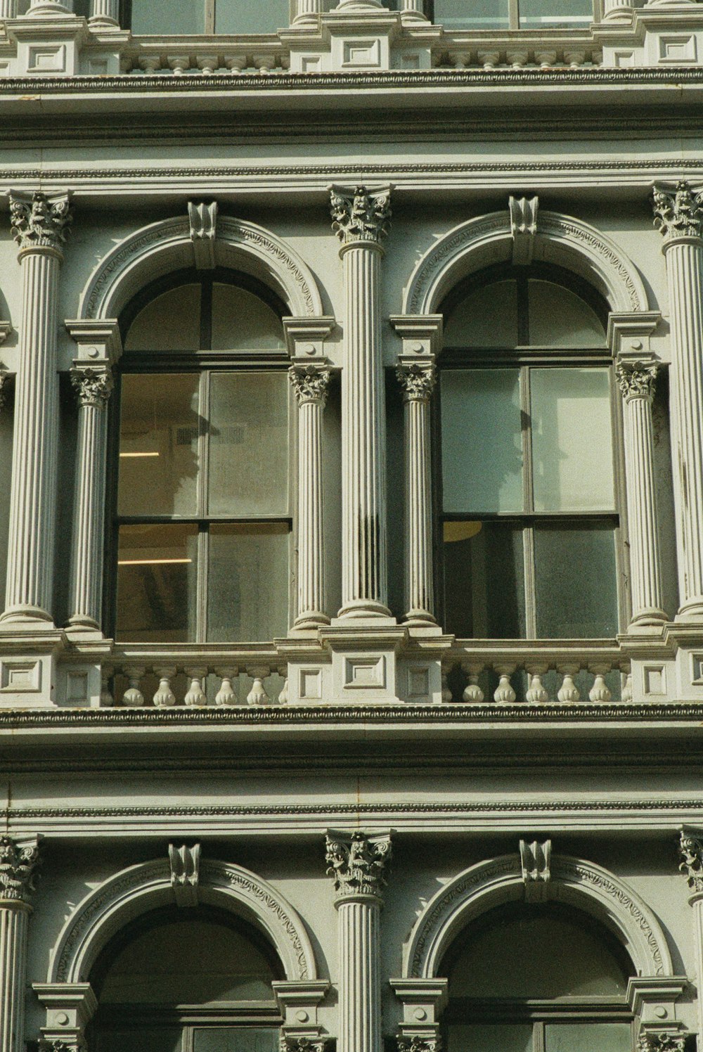 a building with many windows