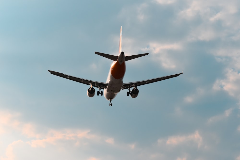 an airplane flying in the sky