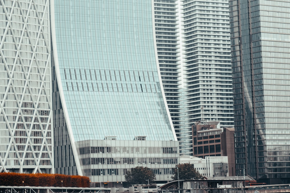 a group of tall buildings