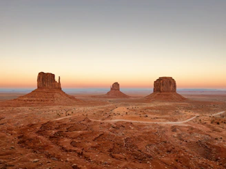 a desert landscape with large rocks