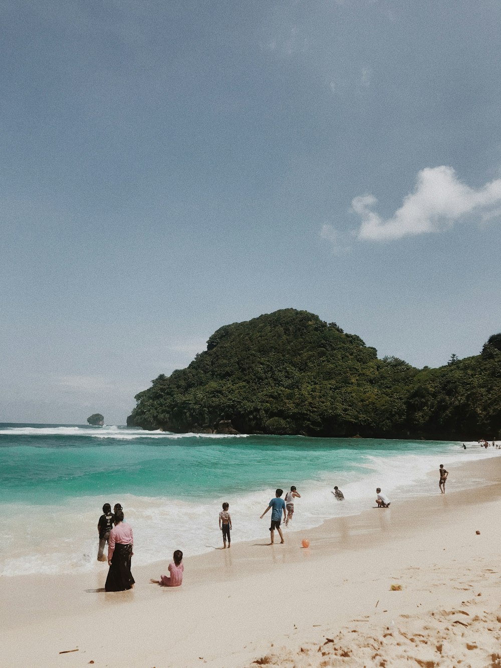 people on a beach