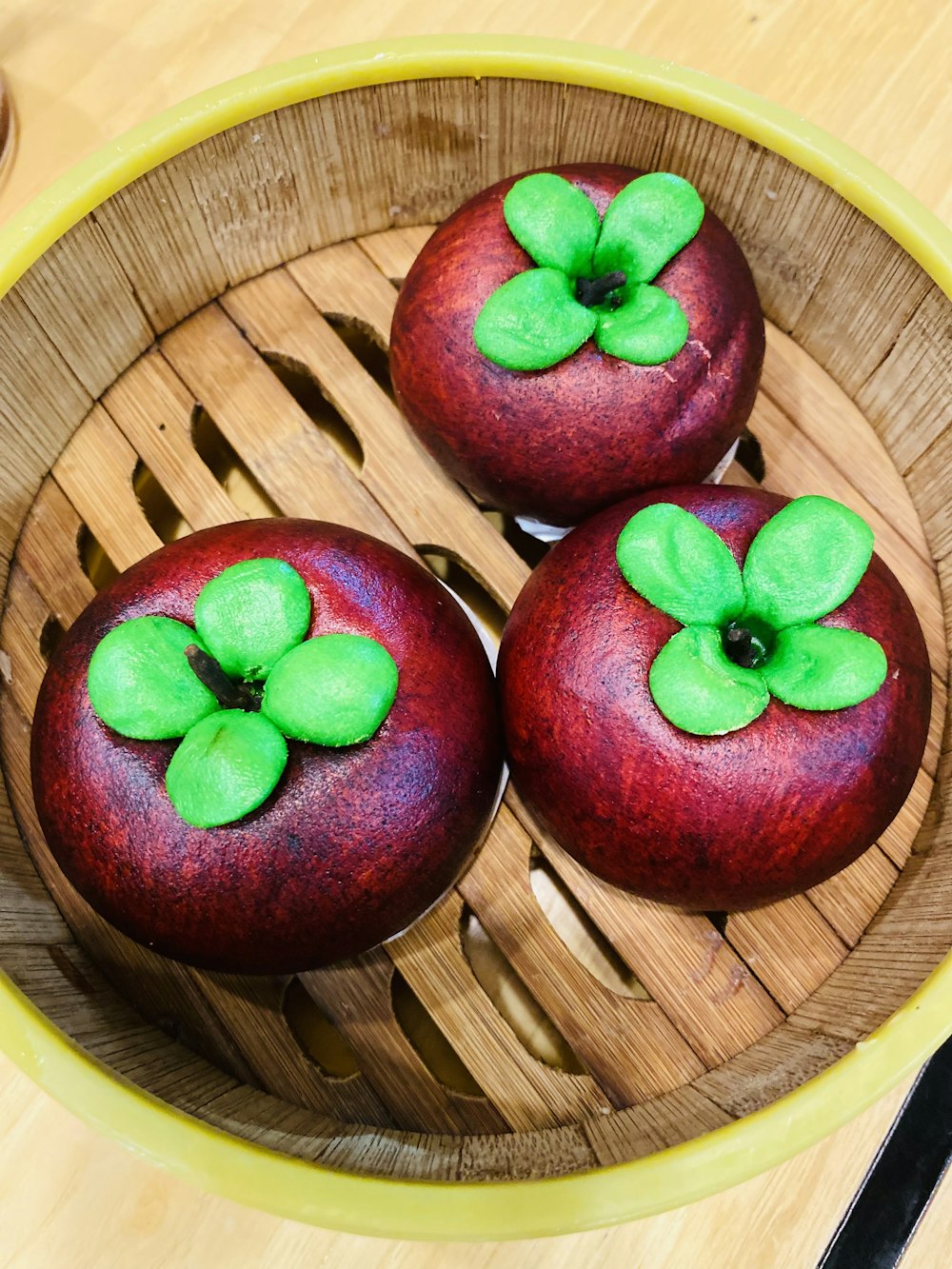 a group of colorful round objects