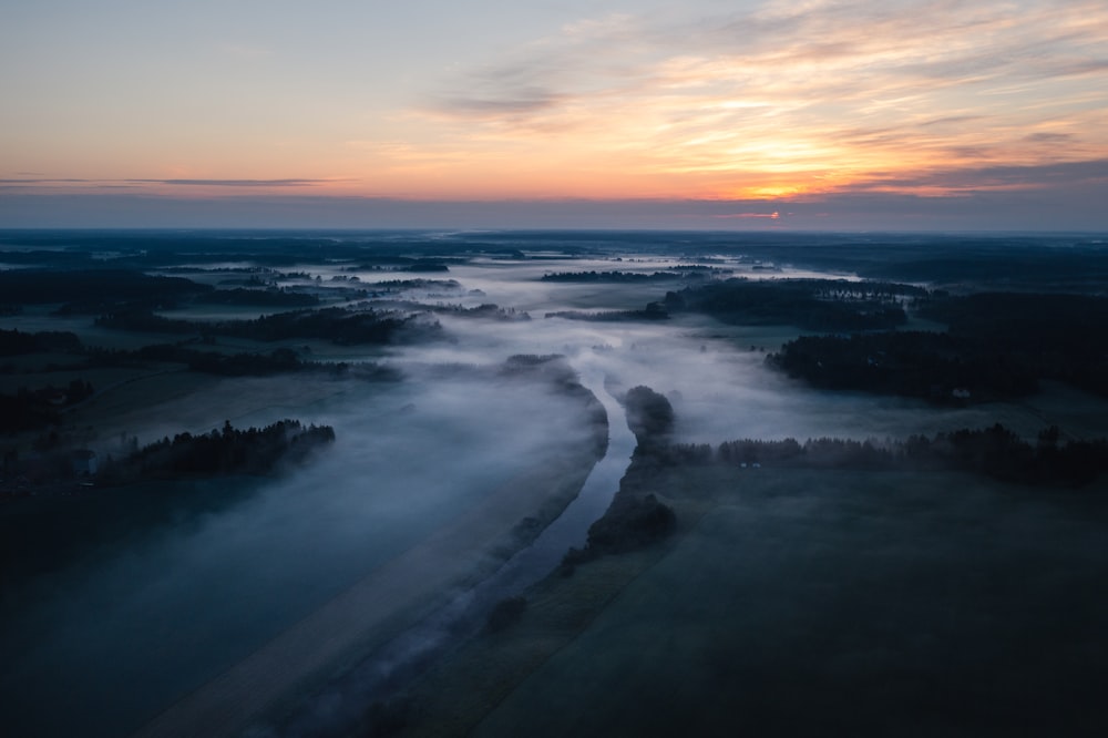 a river with ice and snow