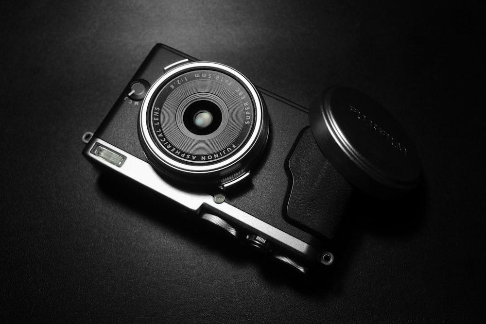 a camera with a lens