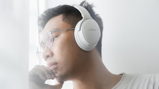 a man wearing headphones
