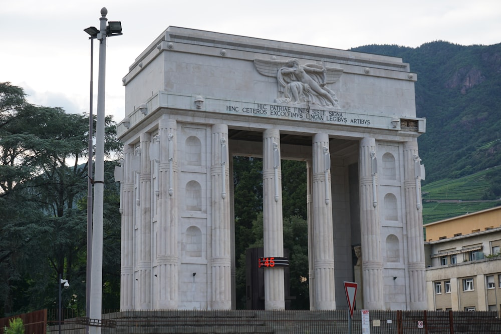 a large stone building with columns