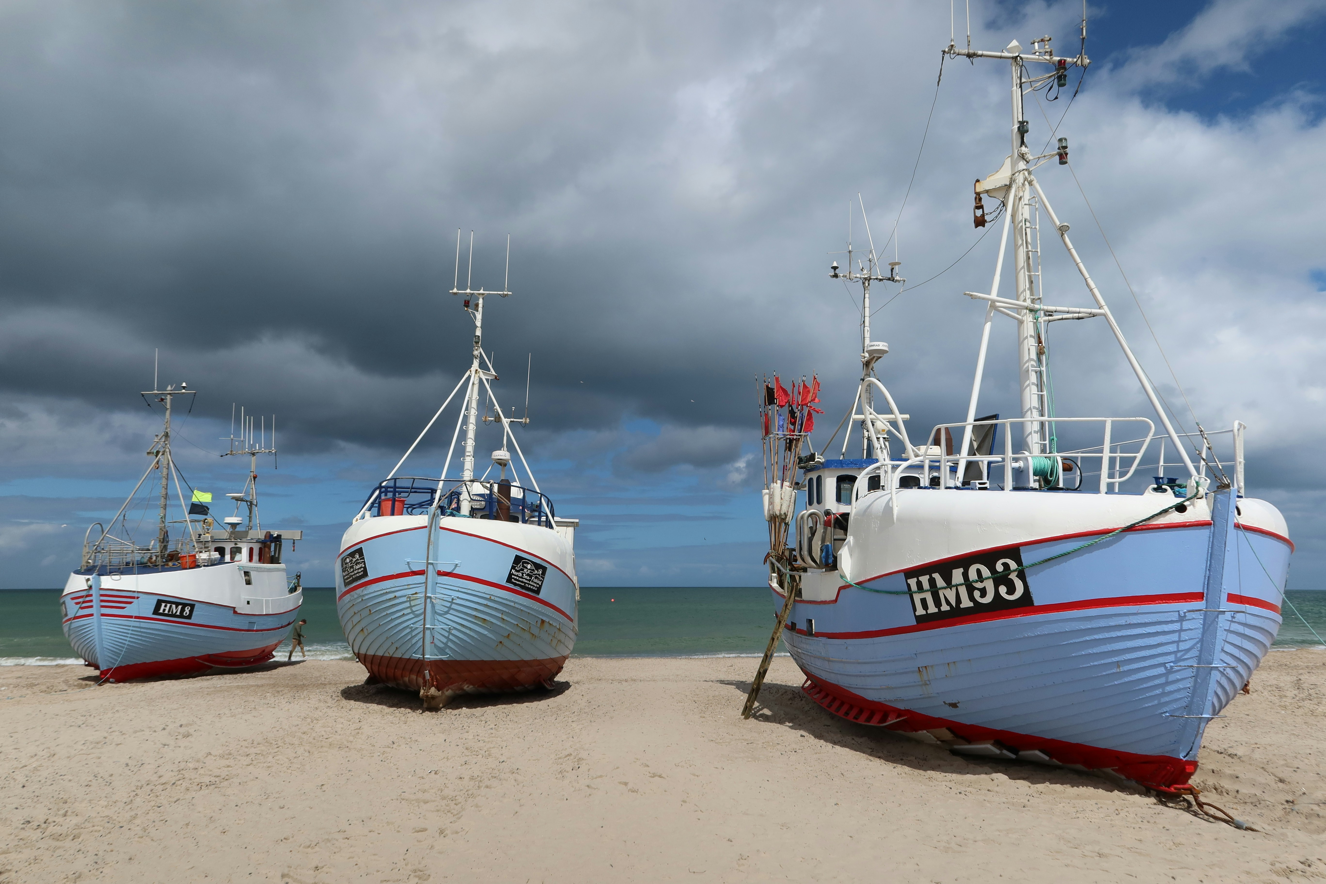 boats on the beach