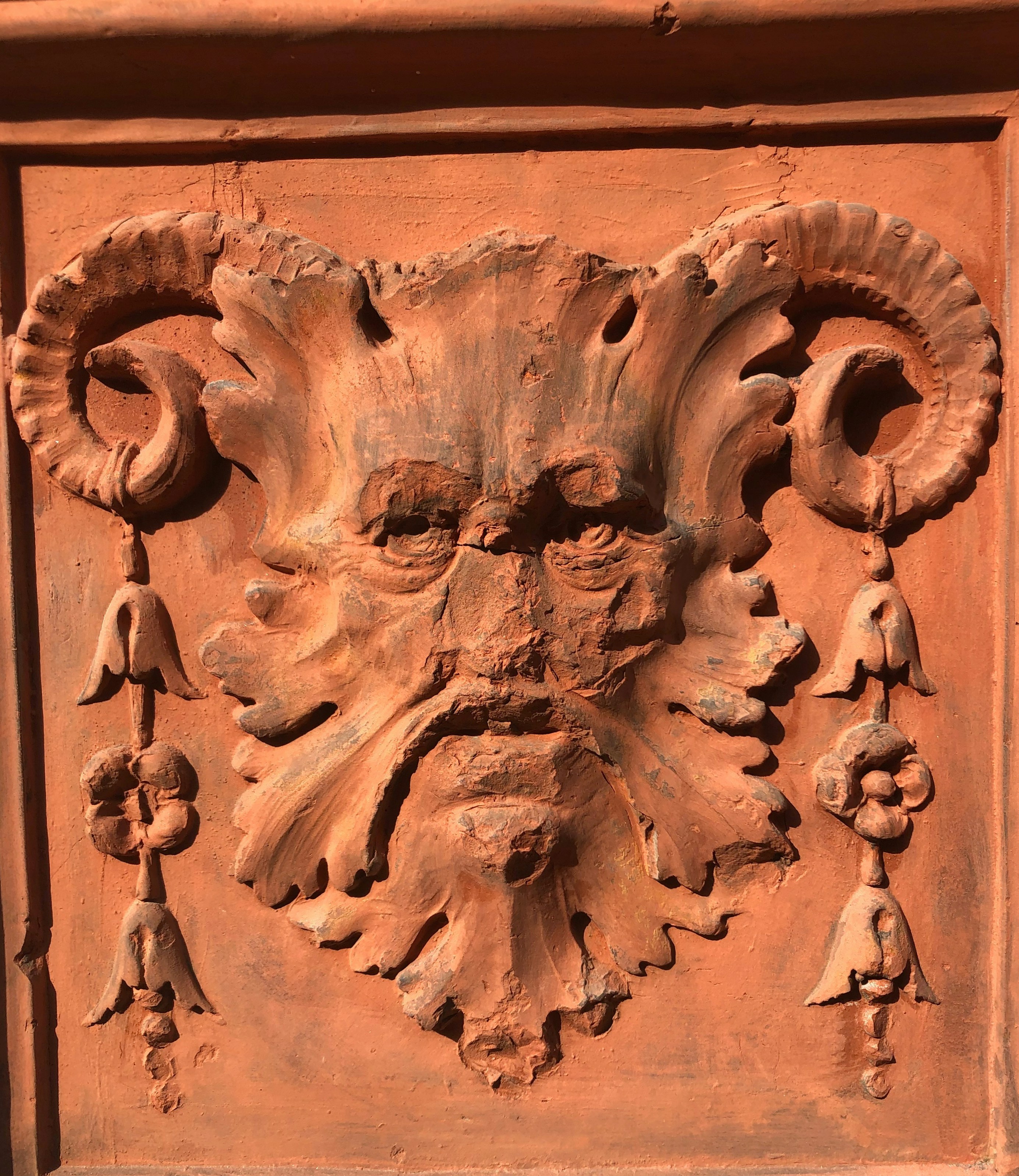 a carving of a dragon