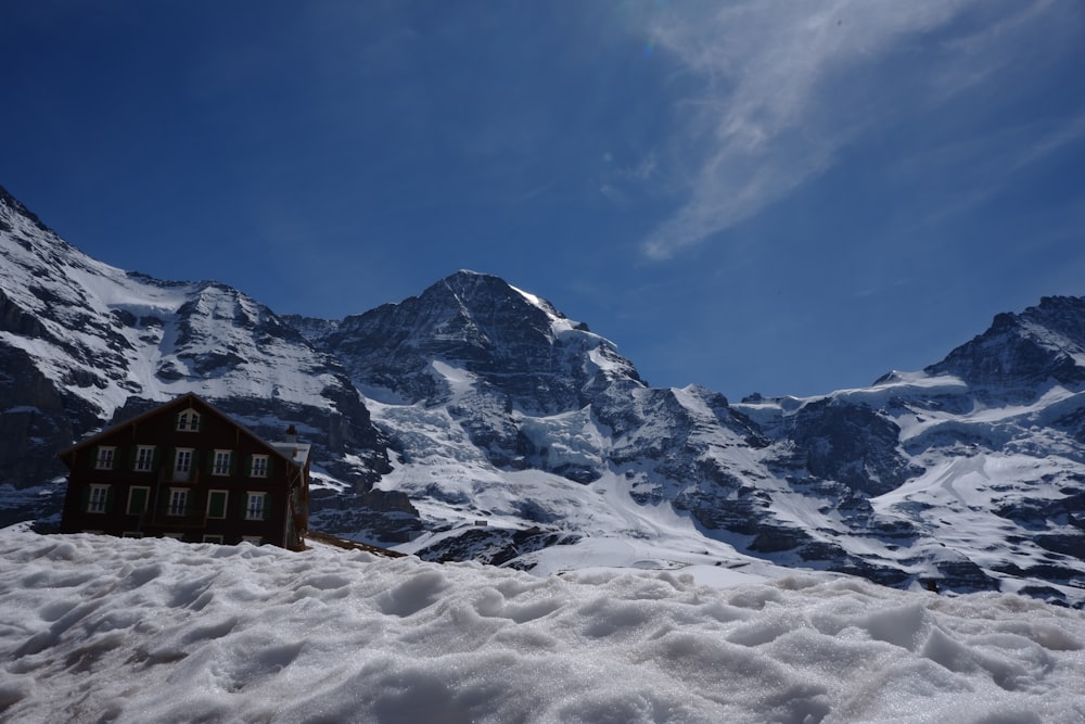 a house in the snow