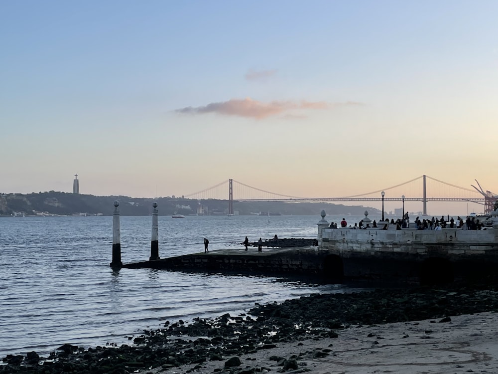 a bridge over a body of water