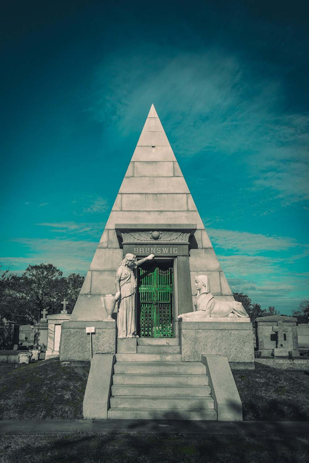 a large stone monument