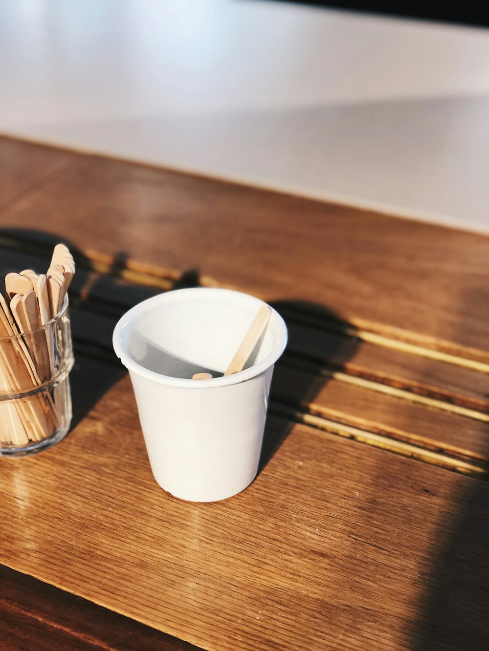 a cup of coffee on a table