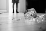 broken glass on the floor