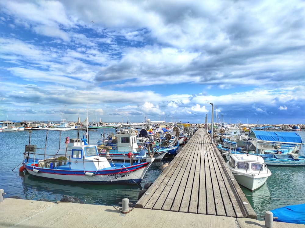 boats docked at a pier