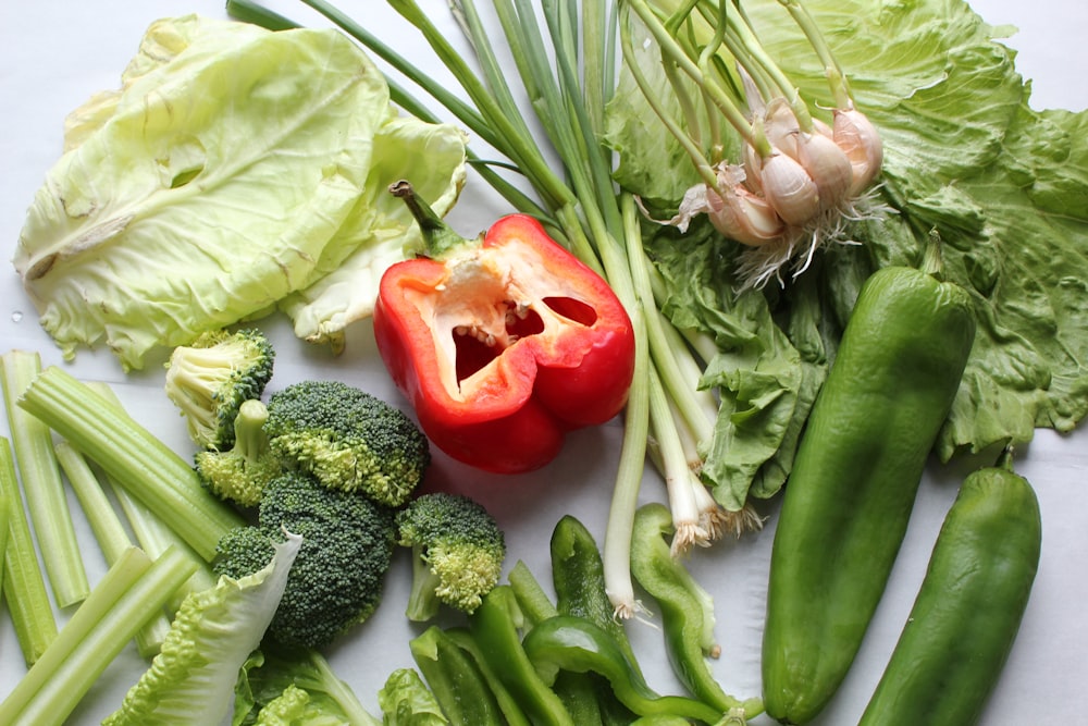 a plate of vegetables