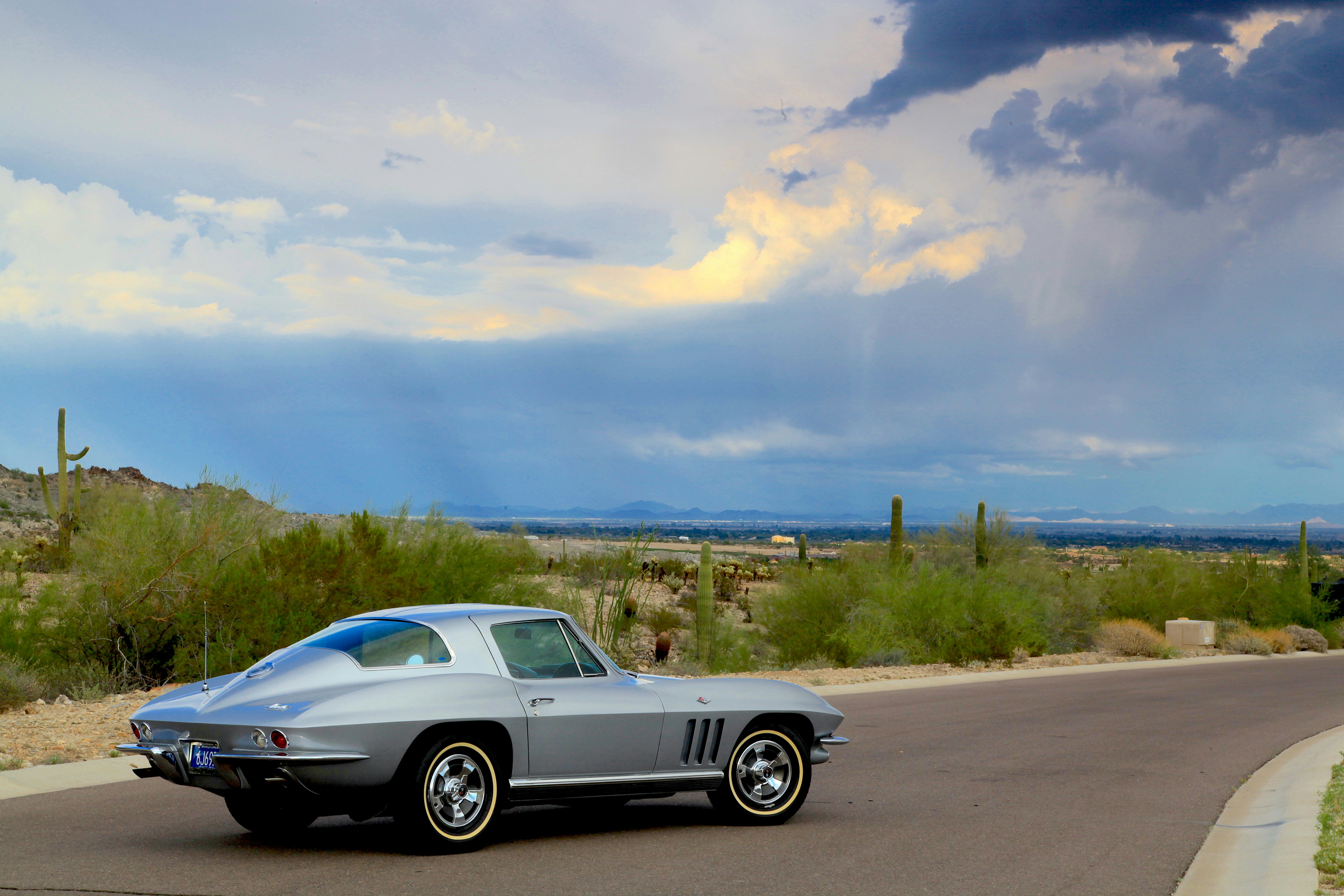 a car parked on a road