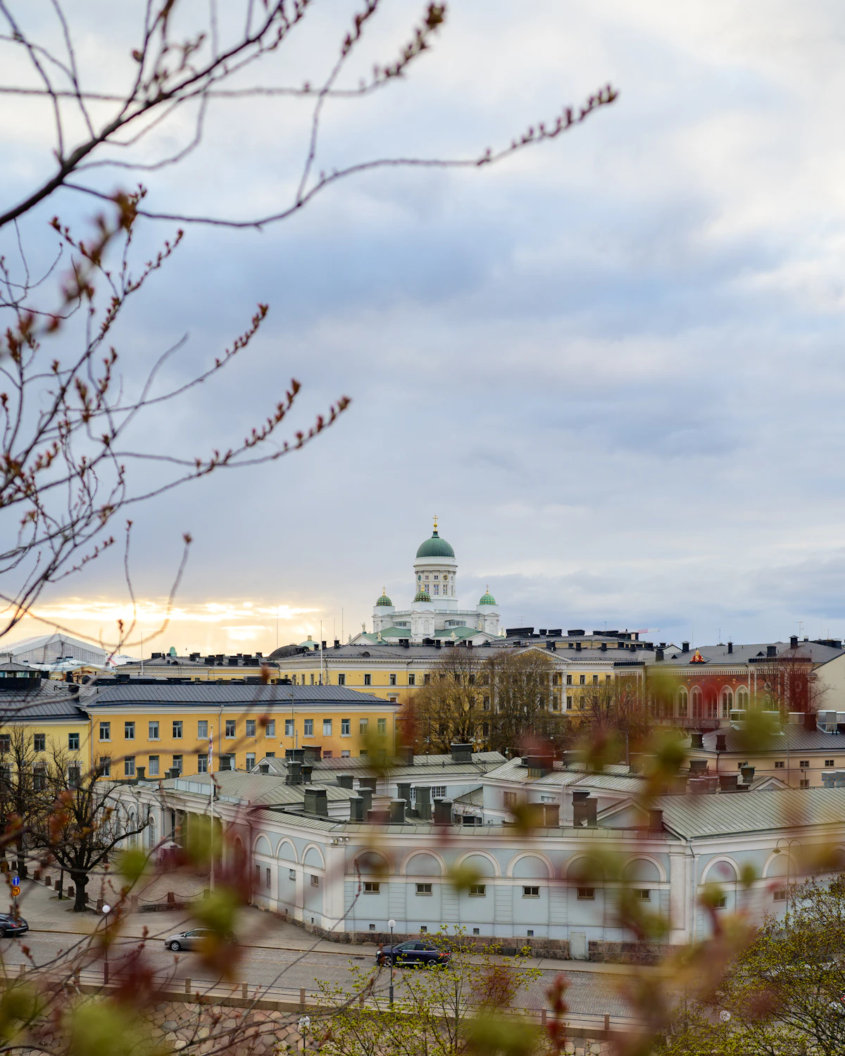 Helsinki Cathedral and city view in Finland