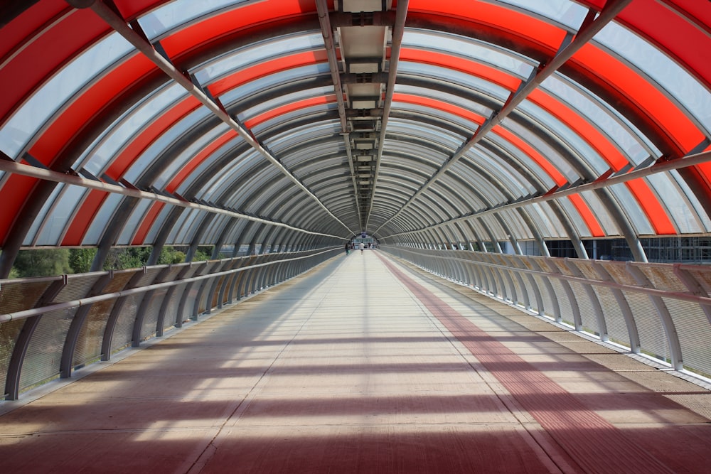 a red and white bridge