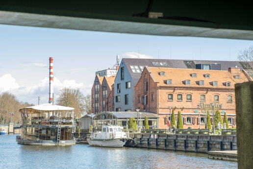 a boat docked at a pier