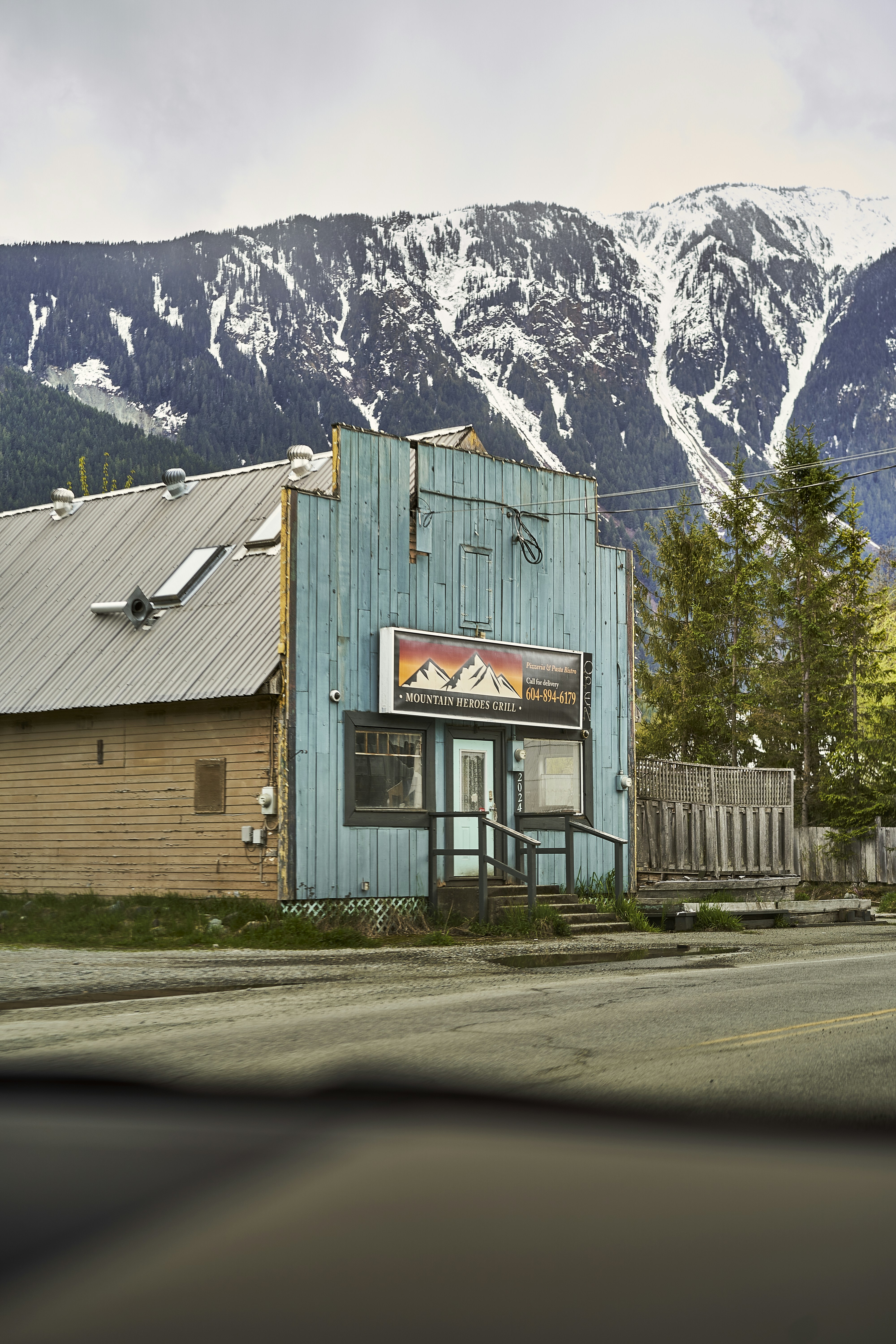 a building with a sign on it