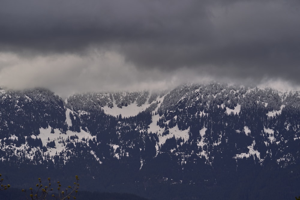 a mountain covered in snow