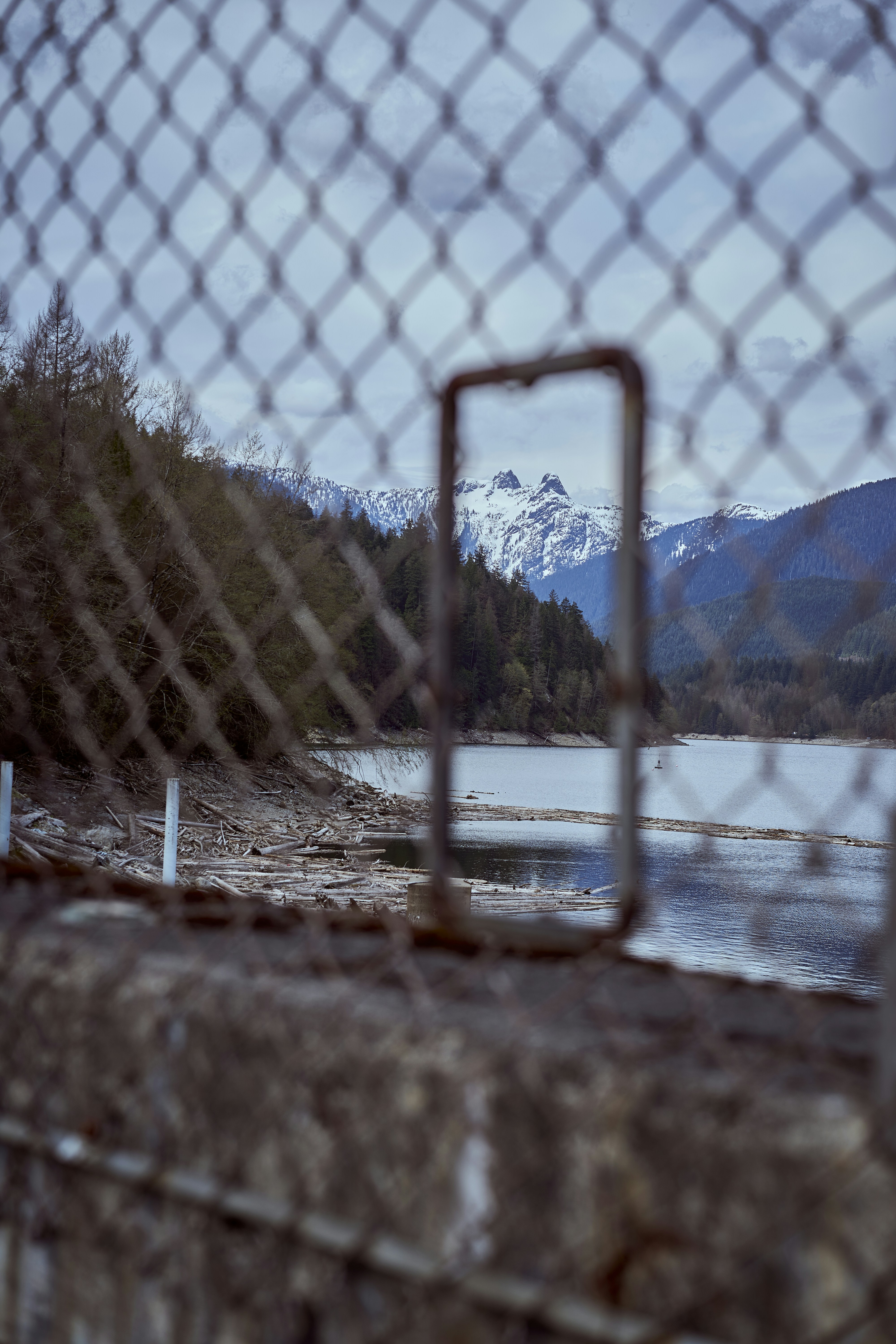 a metal fence with a metal frame