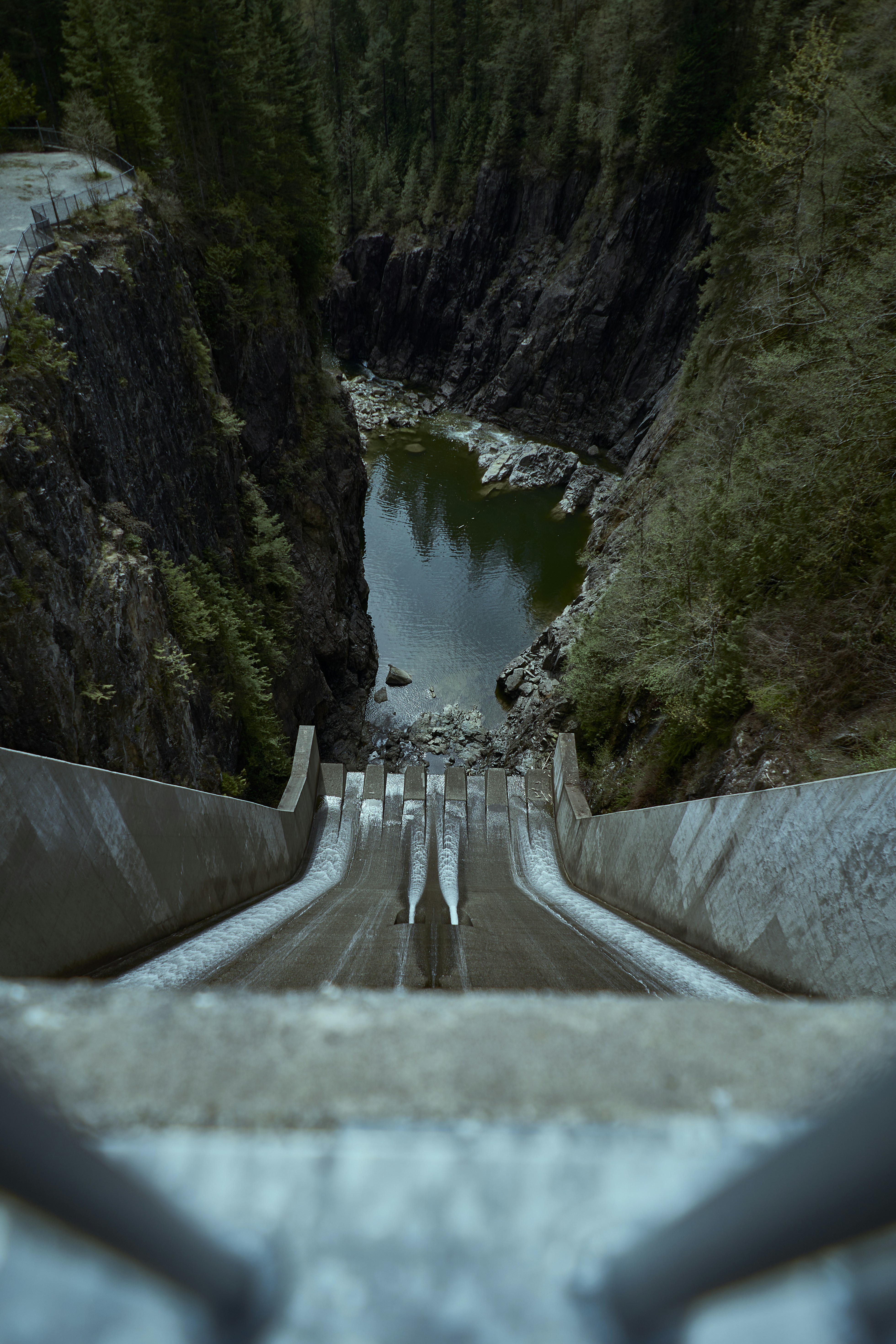 a bridge over a river