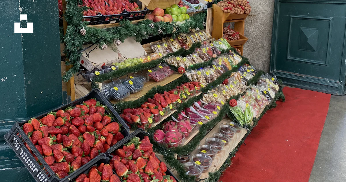 Obststand Foto zum Thema Ein Obststand mit Früchten – Kostenloses Bild zu ...