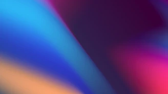 Vibrant social media ad with dynamic purple and blue gradients.